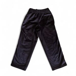 Athletic Works Boys Black Track Pants with Red Stripes - Size XS (4/5)